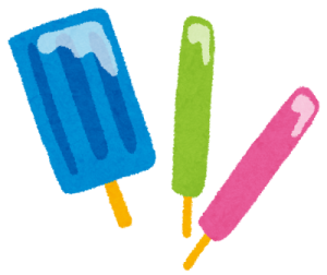 色々なアイスキャンディーのイラスト